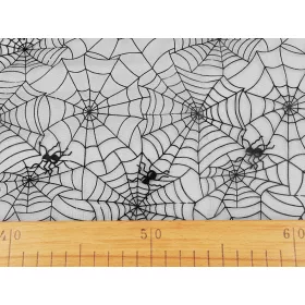   0,85 m EGYBEN KÉRHETŐ Fekete pókhálós ORGANZA Halloween-re (Wednesday jelmeznek)