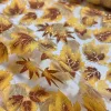 Csillámos őszi faleves organza