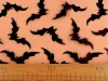 Halloween denevér mintás sifon anyag: NARANCSSÁRGA
