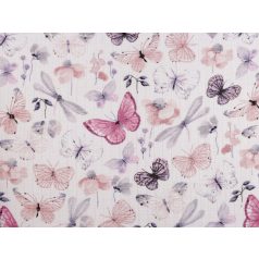 Rózsaszín pillangós mintás tetra pelenka 80 cm széles