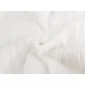Fehér hosszúszőrű műszőrme (5,5-6 cm hosszú)