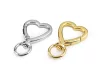 Szívecske fém karabiner forgós fejjel (1 cm-es) több színben