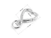 Szívecske fém karabiner forgós fejjel (1 cm-es) több színben