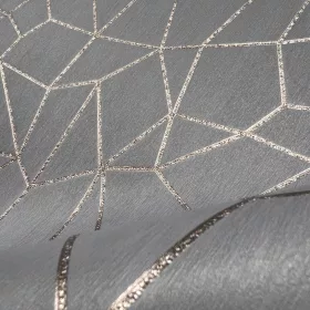   Metálos kollekció Speciel FX2: Égszínkék geometrikus háló mintás (mosható) vlies-vinyl tapéta