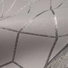   Metálos kollekció Speciel FX2: Szaténfényű geometrikus háló mintás (mosható) vlies-vinyl tapéta