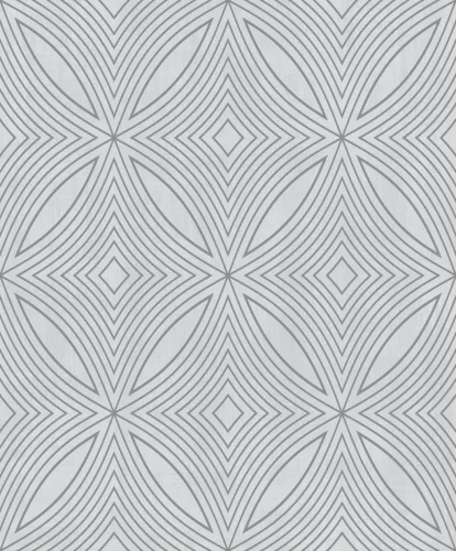 Metálos kollekció Speciel FX2: Gyöngyszürke geometrikus sugárjáték mintás (mosható) vlies-vinyl tapéta