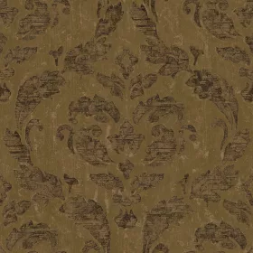   Utopia: bronzbarna klasszikus damaszt minta (mosható) vlies alapon vinyl felületű tapéta