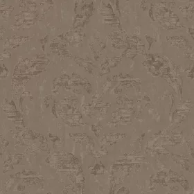   Utopia: bronzbarna klasszikus damaszt minta (mosható) vlies alapon vinyl felületű tapéta