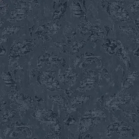   Utopia: kék klasszikus damaszt minta (mosható) vlies alapon vinyl felületű tapéta