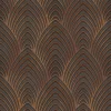 Utopia: bronzbarna csúcsíves geometrikus minta (mosható) vlies alapon vinyl felületű tapéta