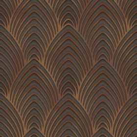   Utopia: bronzbarna csúcsíves geometrikus minta (mosható) vlies alapon vinyl felületű tapéta