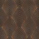 Utopia: bronzbarna csúcsíves geometrikus minta (mosható) vlies alapon vinyl felületű tapéta