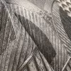 Metálos kollekció Speciel FX2: Antracit-ezüsfényű leveles geometrikus mintás (mosható) vlies-vinyl tapéta