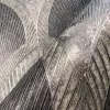 Metálos kollekció Speciel FX2: Gyöngyszürke art deco legyezőmintás (mosható) vlies-vinyl tapéta