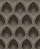 Metálos kollekció Speciel FX2: Gyöngyszürke art deco legyezőmintás (mosható) vlies-vinyl tapéta