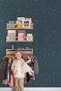 Little Dreamers: Csillagos éjkék alapon arany mintával (mosható) vlies-vinyl tapéta