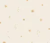 Little Dreamers: Csillagos krém alapon arany mintával (mosható) vlies-vinyl tapéta