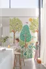 Little Dreamers: 159*280 cm-es Erdei falfestmény zöld–okker (mosható) vlies-vinyl tapéta falpanel