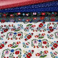 Népies mintás pamutvászon