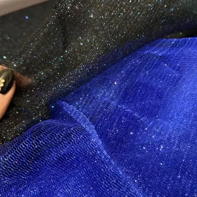Királykék csillámos (glitter) tüll (#8)