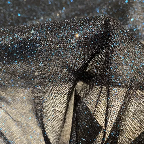 Fekete a. kék csillámos (glitter) tüll (#16)