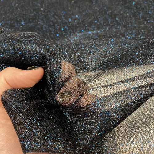 Fekete a. kék csillámos (glitter) tüll (#16)