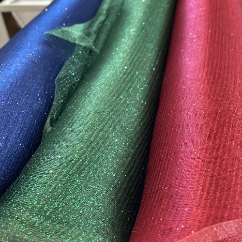 Fenyőzöld csillámos (glitter) tüll (#8/9)