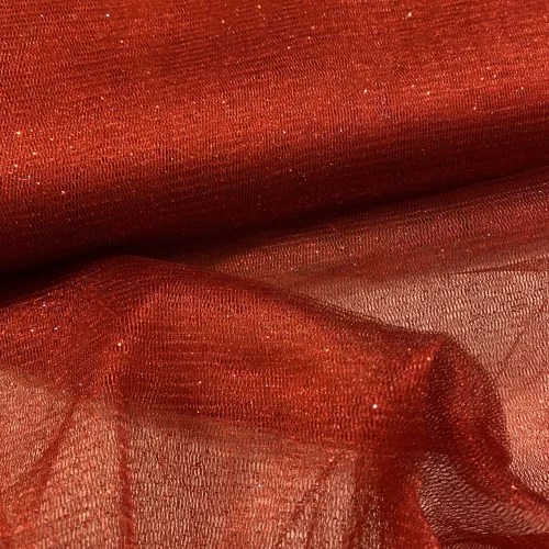 0,3 m EGYBEN KÉRHETŐ Piros csillámos (glitter) tüll (#5)