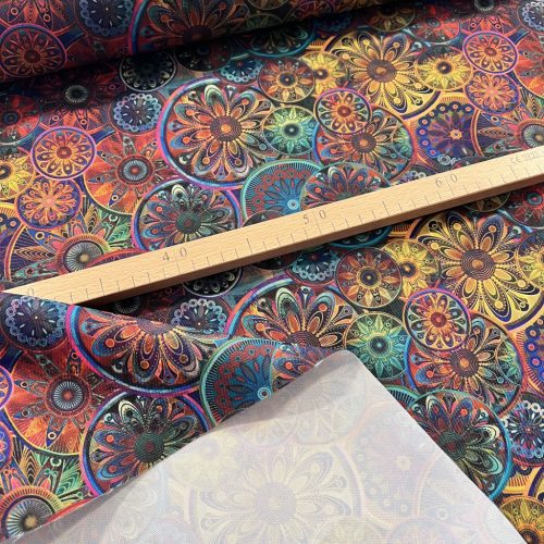 Designer vízálló szövet: Színes mandalás