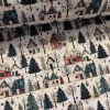 Designer vízálló szövet: Világosabb alapon házikós-fenyőfás