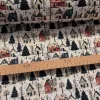 Designer vízálló szövet: Világosabb alapon házikós-fenyőfás