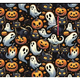 Designer vízálló szövet: Halloween mintás