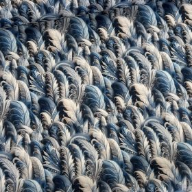 Designer vízálló szövet: Kék-fehér tollas