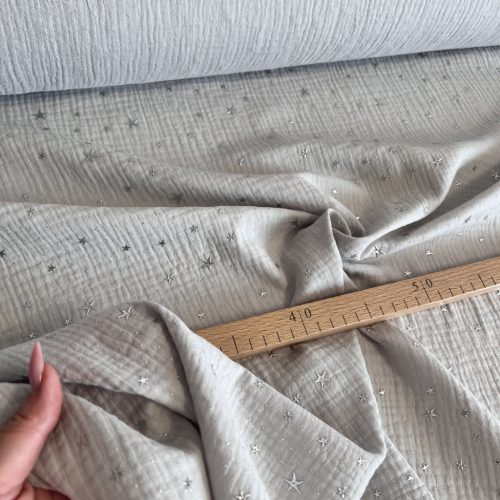 KIÁRUSÍTÁS: V. szürke alapon ezüst csillagos duplagéz (#2)