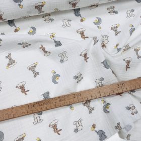 Világos alapon holdas-elefántos-macis duplagéz