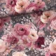 Sötét alapon vintage babarózsás prémium (digitális) 160 cm sz. pamutvászon