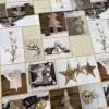 Arany-bézses karácsonyi digitális dekortextil (FC)