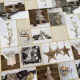 Arany-bézses karácsonyi digitális dekortextil (FC)