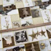 Arany-bézses karácsonyi digitális dekortextil (FC)