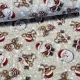 Krém kötött alapon szarvas és mikulás amigurumi karácsonyi dekortextil (TH'26)
