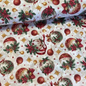   Fagyöngyös - gömbdíszes - hópelyhes karácsonyi dekortextil (TH'26)