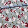 Világoskék a. piros-fehér tulipános dekortextil