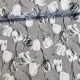 Szürkés alapon szürke-fehér tulipános dekortextil