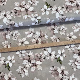 Bézses alapon cseresznyevirágos dekortextil