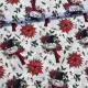 Fehér alapon hóember répa orral karácsonyi dekortextil (TH)