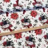 Fehér alapon hóember répa orral karácsonyi dekortextil (TH)
