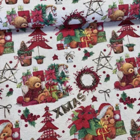 Arany lurex szálas Xmas Macis karácsonyi dekortextil (TH)