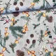 Halvány akvarelles szürkés a. makk.toboz.csengő karácsonyi dekortextil (TH)