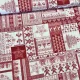 Fehér-piros kötött karácsonyi mintás dekortextil (TH)