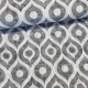 Szürke-fehér geometrikus mintás dekortextil (TH)